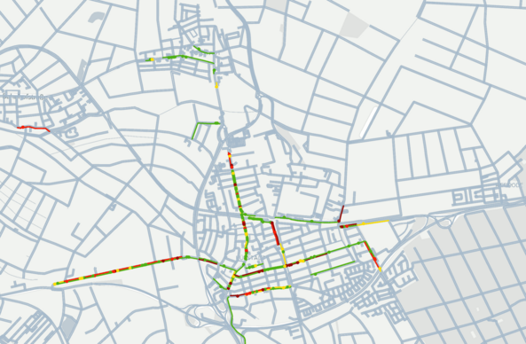 Ausschnitt aus der OBS-Karte des ADFC-Hessen für Bürstadt.