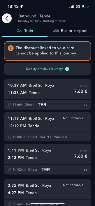 Breil - Tende prices - SNCF Connect