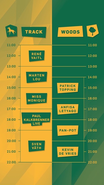 Festival schedule divided into two stages: 