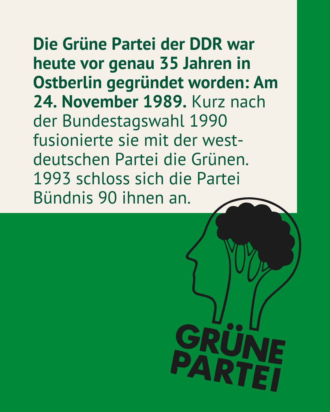 B&amp;#39;90/GRÜNE Pankow: &amp;quot;Heute vor 35 Jahren wurde in Ostberlin die Grüne ...